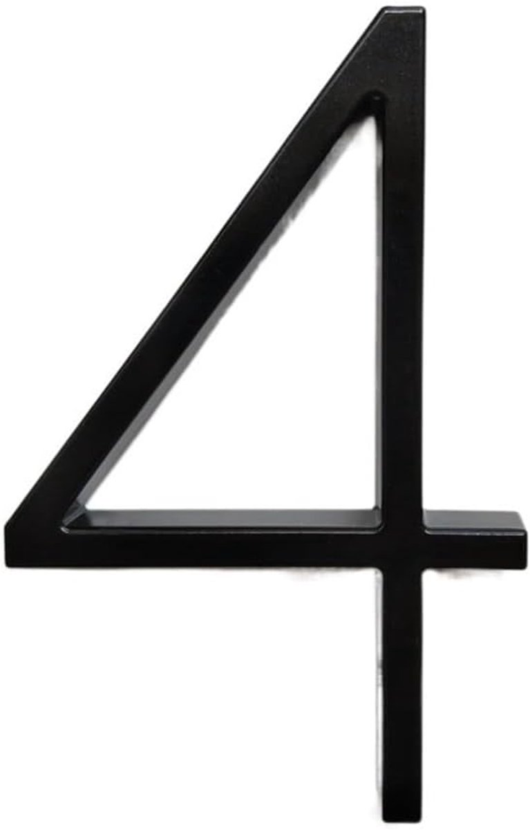 Metalen huisnummers - Adres cijfers - Voordeur decoratie - Zwevend ontwerp - 127mm hoog - Zwart