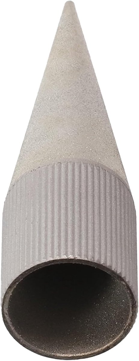 Ronde gaten polijstmachine - Leerbewerking tool - Gaten slijpen - Roestvrij staal - 75 mm lengte - Zilver