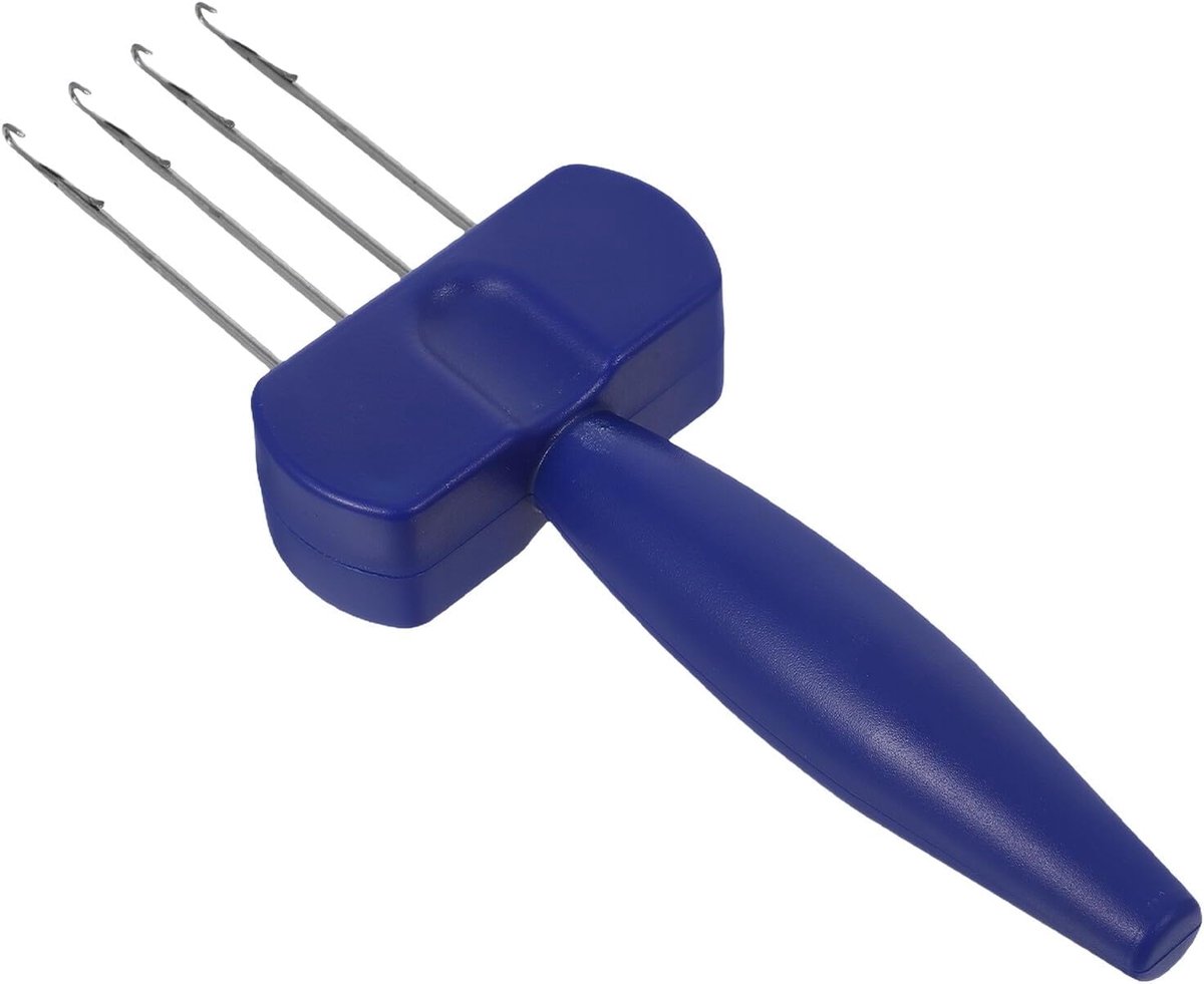Garen Breimachine - Breigereedschap Touwmaker - Handgemaakte Decoratie - Efficiënt Garen Voorbereiden - 21 x 7 x 2.5 cm - Blauw