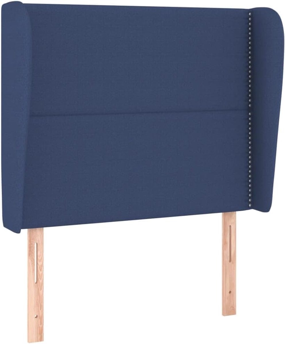 Hoofdbord met randen - Bedombouw decoratie - Bedombouw completeren - Verstelbare hoogte - 93x23x118/128 cm - Blauw