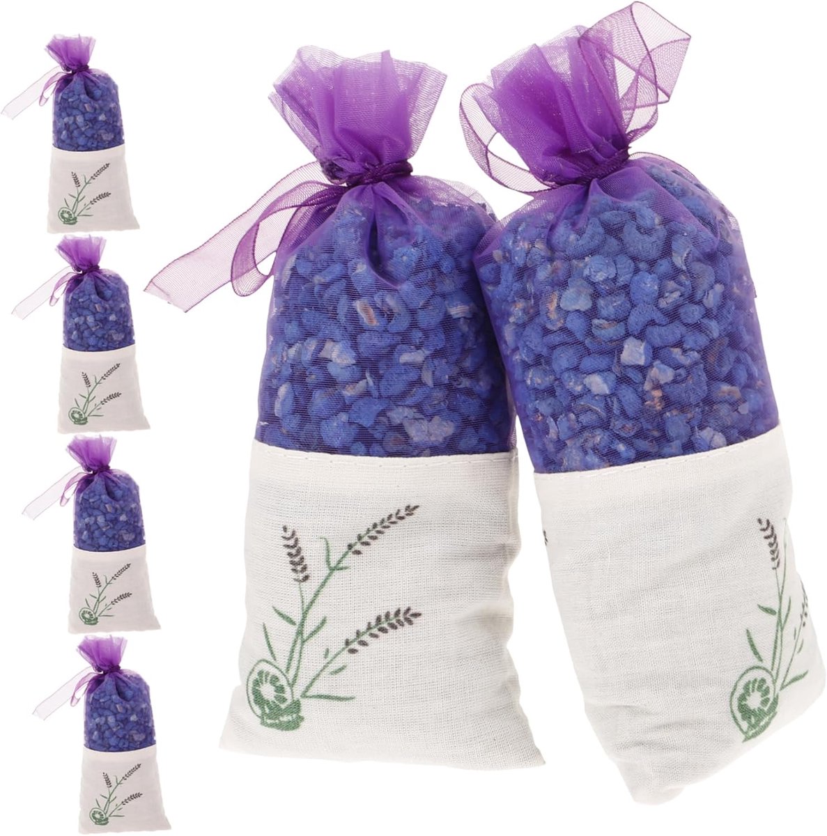 Natuurlijke Geurzakjes - Bloemenzakjes Aromatherapie - Frisse Ruimtes Creëren - Effectieve Geur Eliminatie - 6 Stuks - Diverse Kleuren
