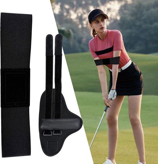 Golf Swing Trainer - Hulpmiddel Swing - Golf Techniek Verbeteren - Corrigeert Houding - 2-delige set - Zwart van GOLF — afbeelding 5