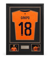 Dutchers® Premium Wissellijst - Inlijsten Voetbal Shirt - 3D BoxFrame - WK - Voetbal - Jersey Frame - 60x80 CM - Zwart/Goud - Diepe lijst - Shirt Inlijsten In Fotolijst
