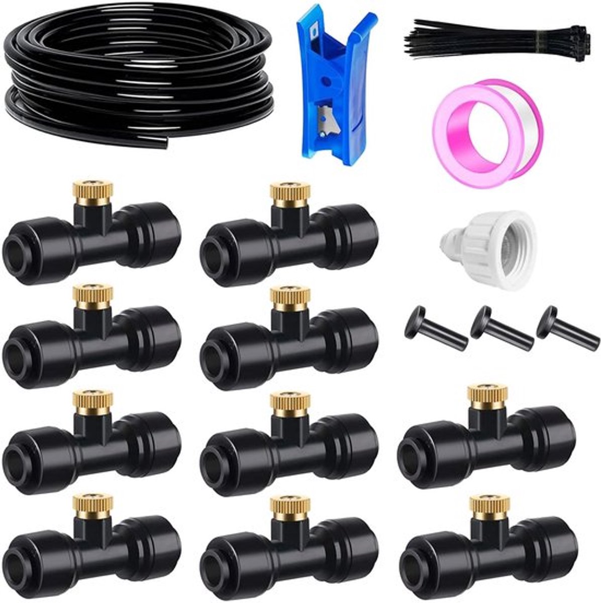 Mistsysteem 15 m, 10 T-mistsproeiers