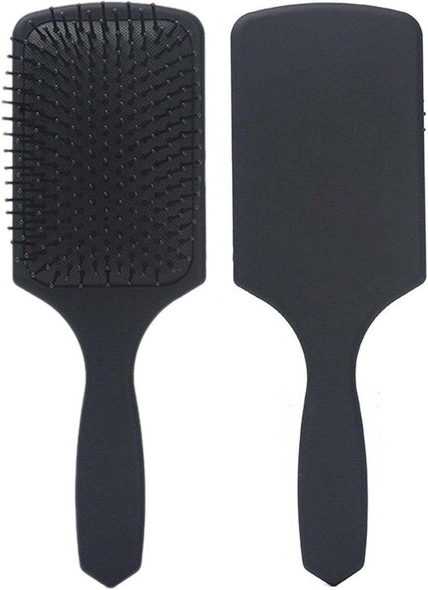 Haarborstel - Zwart - Peddelkussen voor comfortabele styling - Ergonomische grip - Voor Dames en Heren