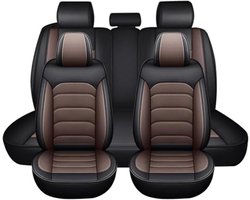 Autostoelhoezen - Stoelhoezen Set - Auto Interieur Beschermen - Hoogwaardig PU-leer - Volledige Set - Bruin