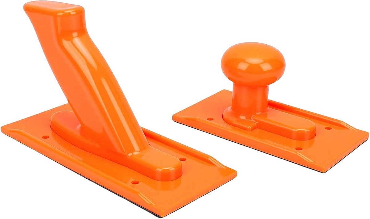 Duwstok Houtbewerking - Veiligheidsgereedschap Werkplaats - Materiaal Geleiden - 2 Handgreep Opties - 2 Stuks - Oranje
