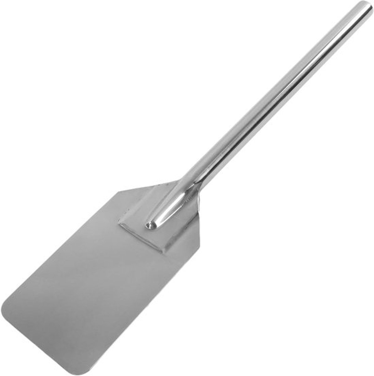 OmGoods - Dailygoody - Wokspatel - Roestvrij staal - Extra lange steel - Zilver