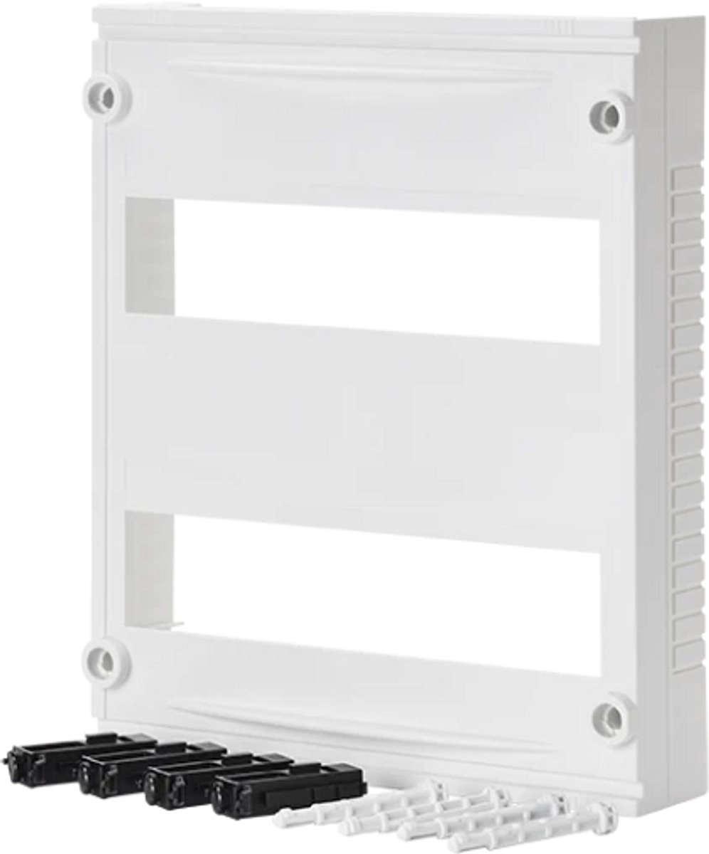 f-tronic afdekplaat veldverdeler 2-rijen met schroeven kunststof wit (7110623)
