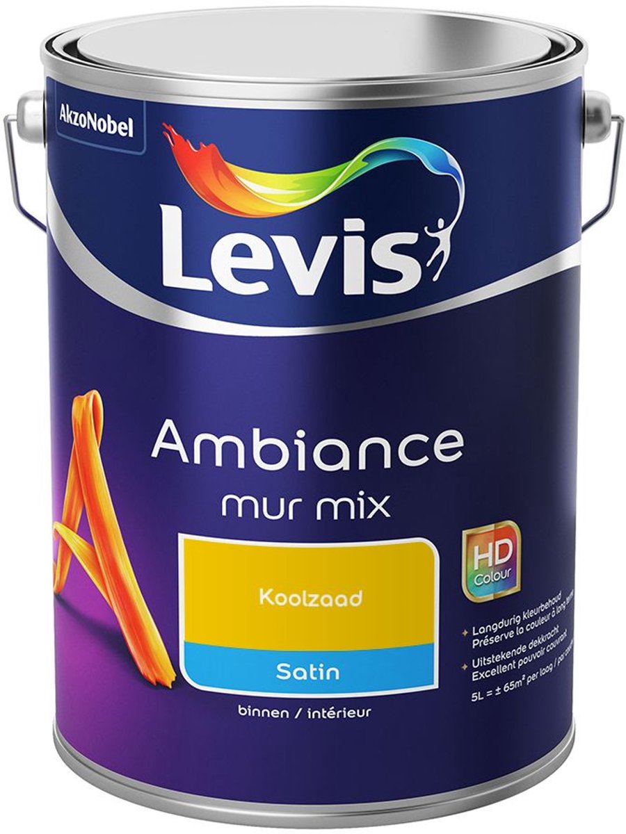 Levis - Ambiance Mur Satin Mix - Koolzaad - Mengverf - 5 L