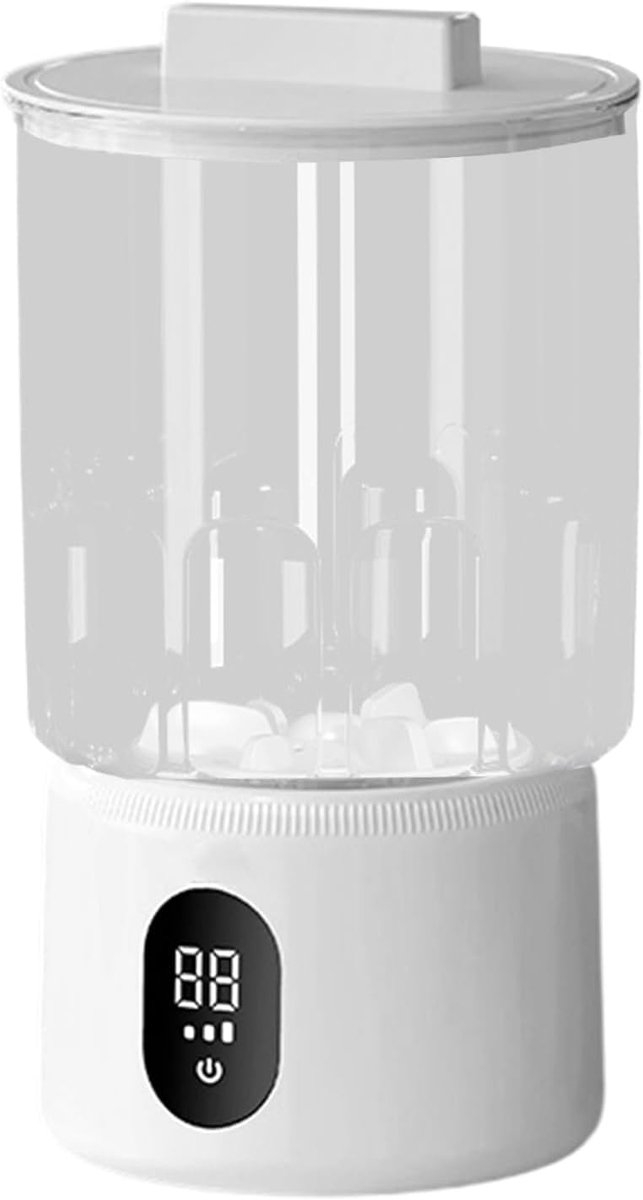 Mini Wasmachine Compacte Wasser Kleine Was Draadloze Werking 1 Liter Wit