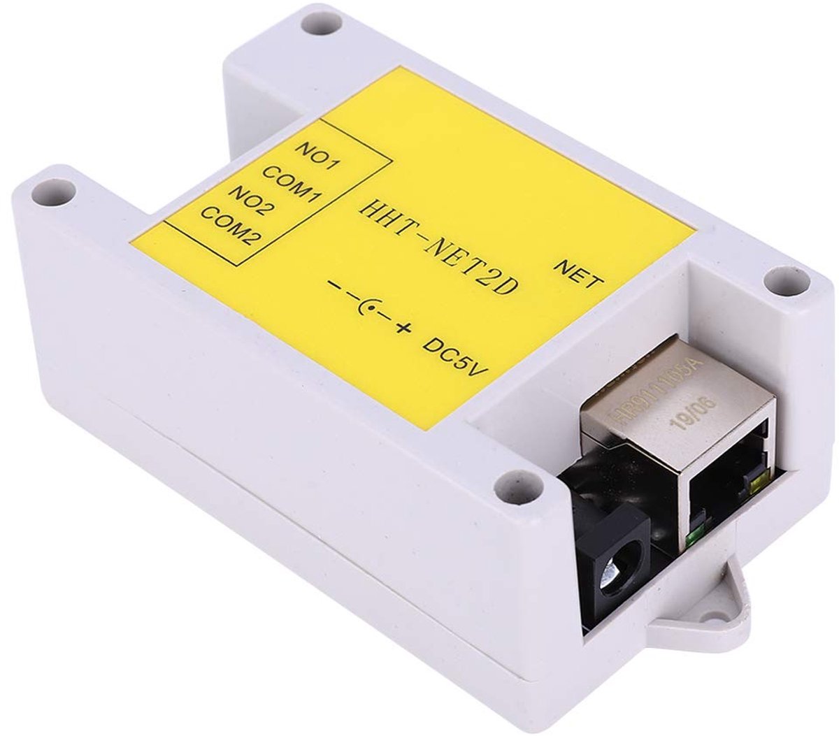 IP Netwerk Module - Afstandsbediening Schakelaar - Smart Home Besturing - 2 Kanaals Relais - 81x50x31 mm - Grijs