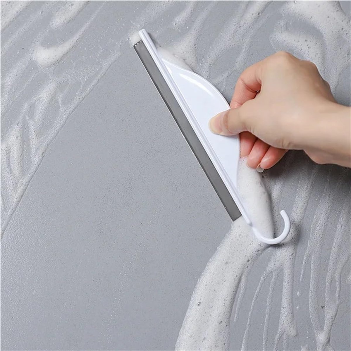 Mini Wisser Set - Badkamer Wisser - Glas Reinigen - Ergonomische Grip - 10 Stuks - Wit