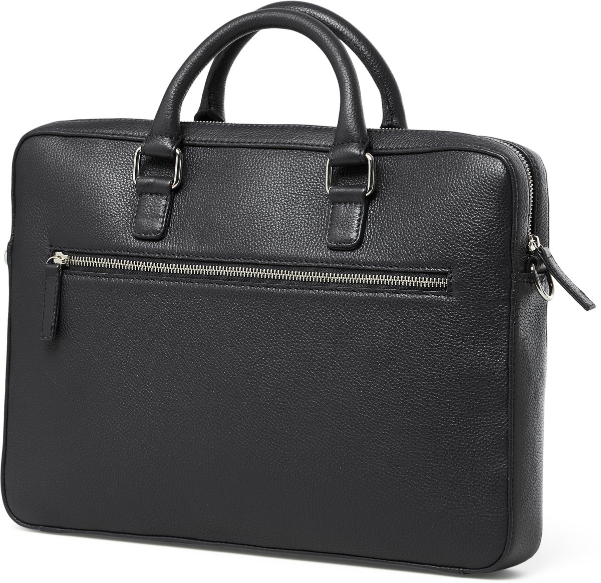 Vancouver | Zwarte leren laptoptas
