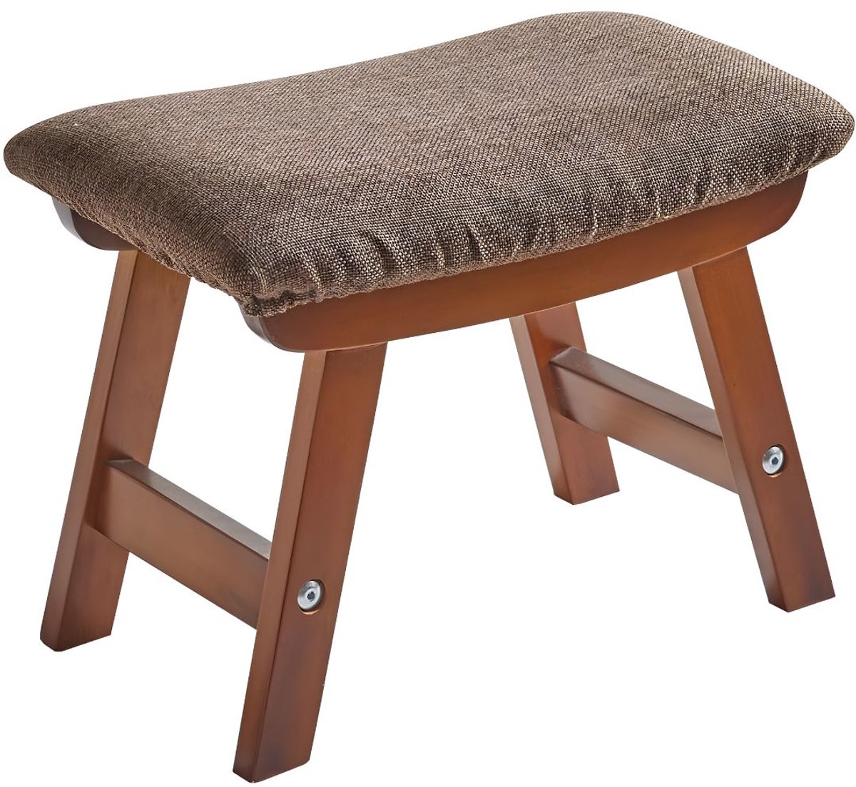 SP® Poef - Compact Voetenbankje & Zitkruk - Rechthoekig Design - Bruin - 40cm x 25cm x 29cm