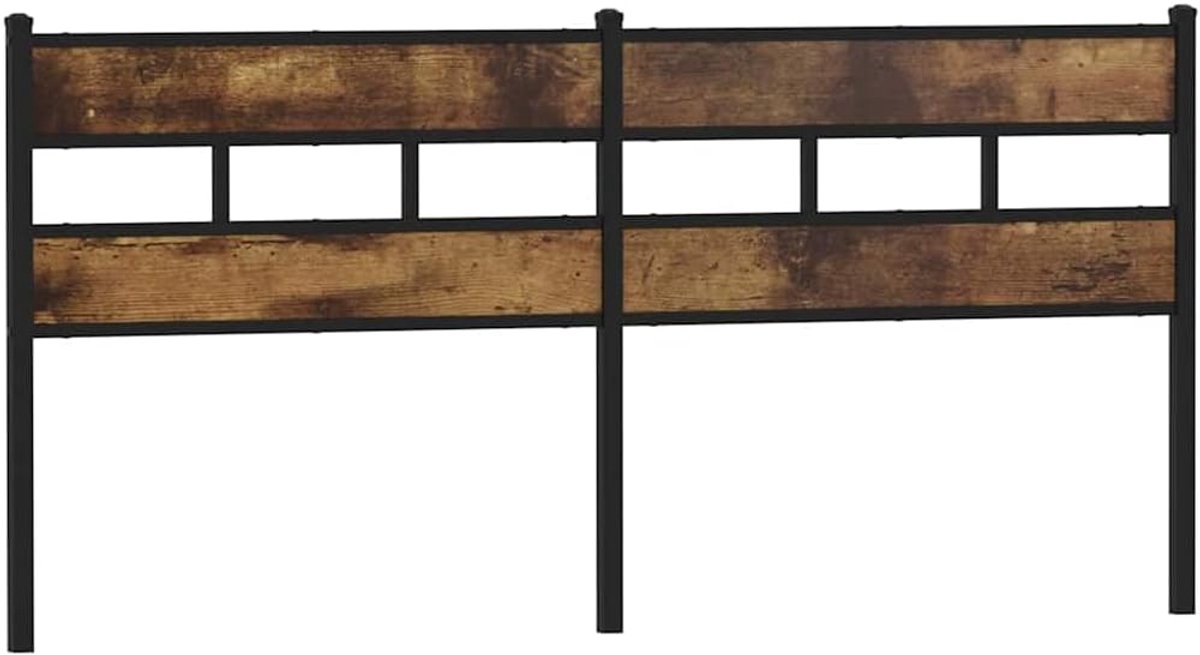 Hoofdbord Bed - Bedachterwand - Slaapkamer Verfraaien - Klassiek Trendy Design - 200 cm - Gerookt Eiken