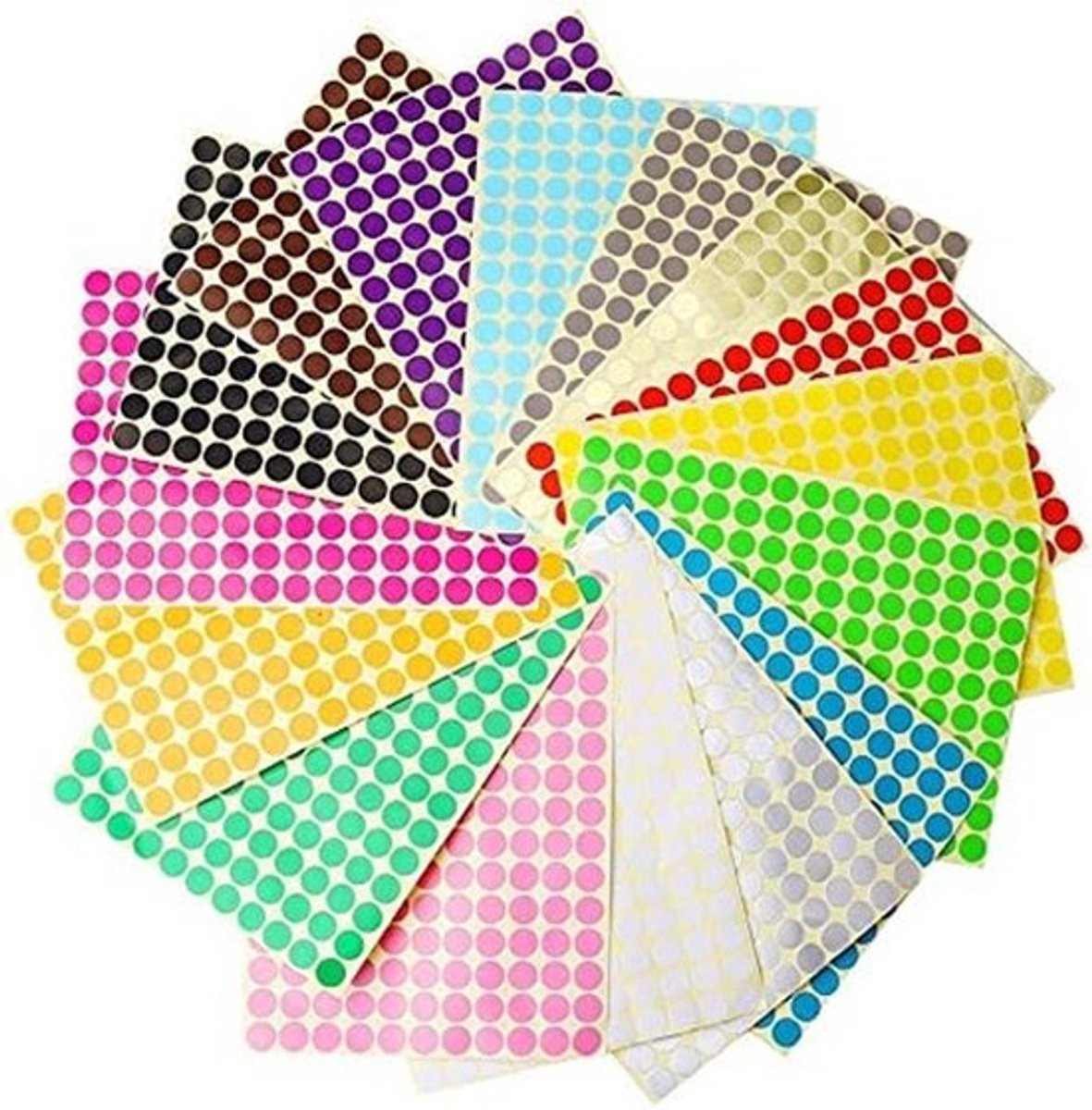 Solidchoice - Dailygoody - Stippenstickers - Gekleurde Stippen - Ideaal voor