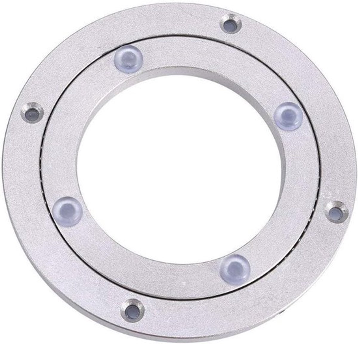 Draaiplaat voor eettafel - roterende - aluminium - 6 inch - lager - gladde draaitafel - zware uitvoering - geschikt voor roterende eettafelmodellen - zware draaitafel met soepele rotatie