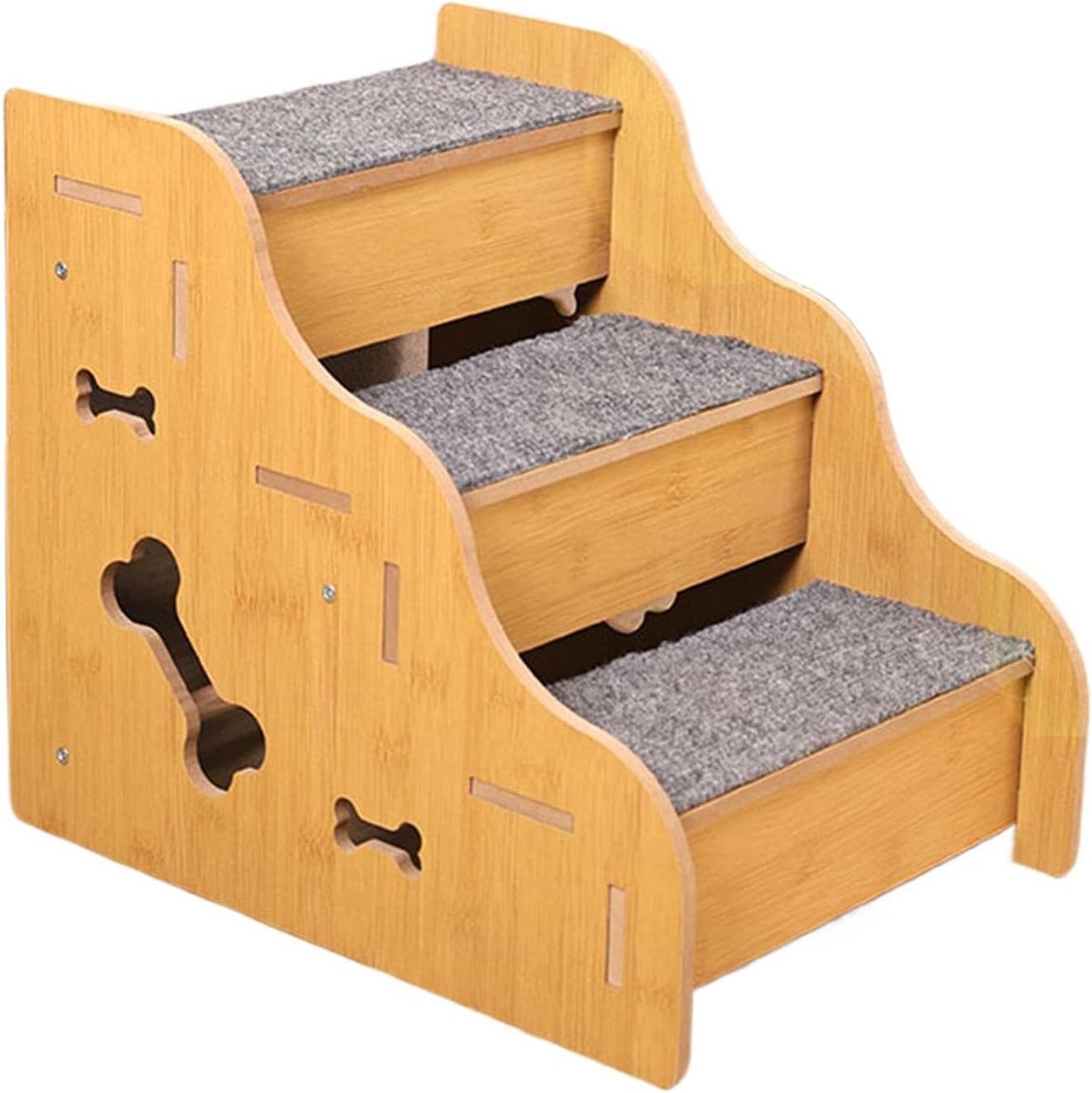 Huisdiertrap - Puppy klimhelling - Huisdieren helpen - Gewrichtsstress vermindering - 45 cm - Grijs