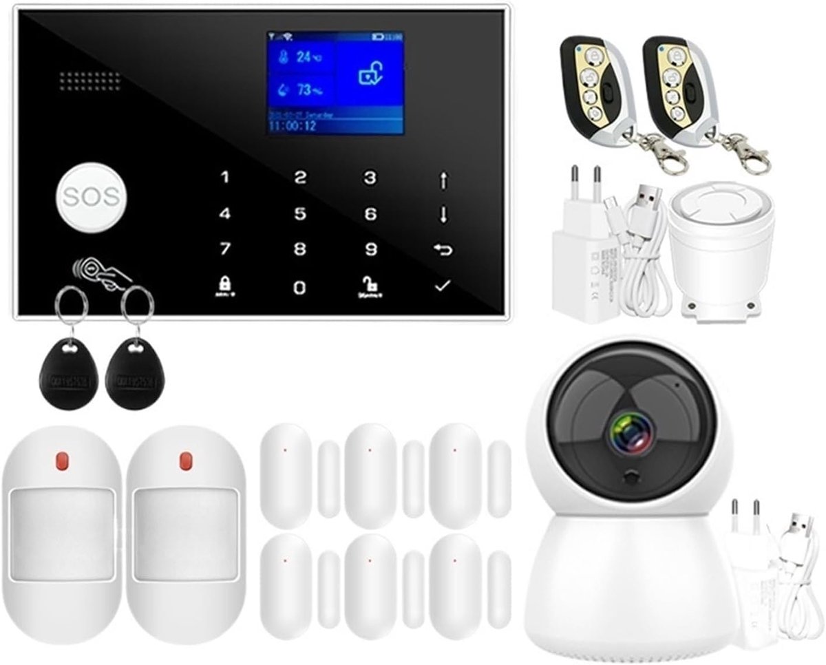 Alarmsysteem Host - Beveiligingssysteem - Huisbeveiliging - Wifi GSM Connectie - 25 x 15 x 15 cm - Zwart