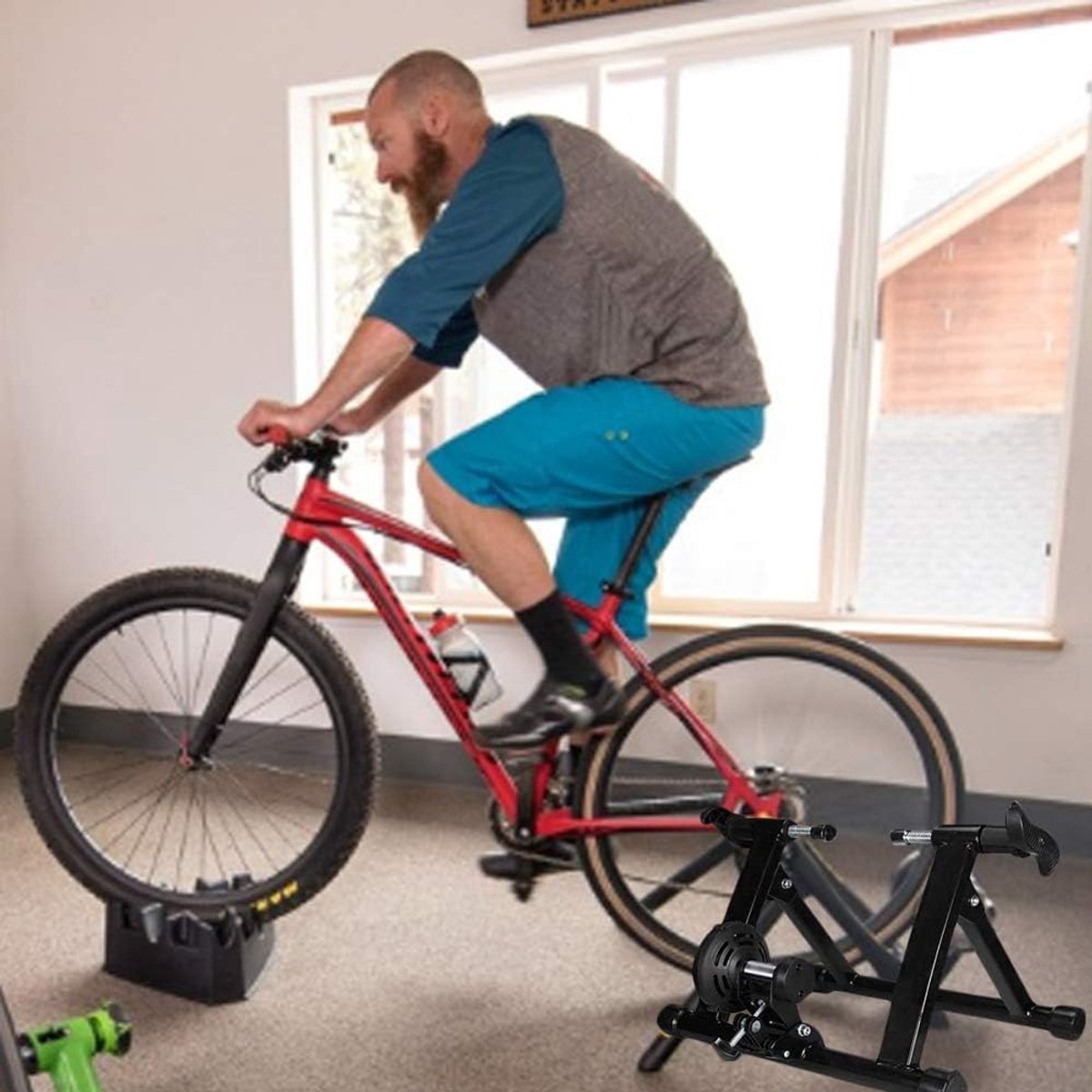 Fiets Trainer - Hometrainer Fiets - Binnen Trainen - Stabiel Frame - 20-22 Inch - Zwart