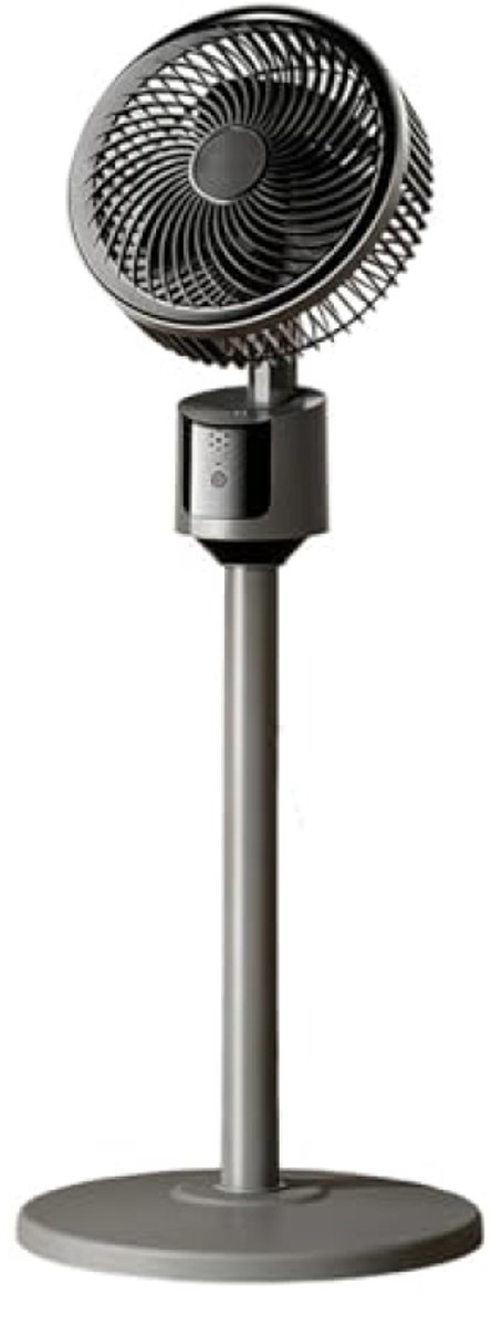 Vloerkoelventilator 80x30 cm met koperen motor - Stille USB-circulator voor thuis, kantoor en slaapkamer - 3 snelheden, 5 meter luchtstroom, grijs