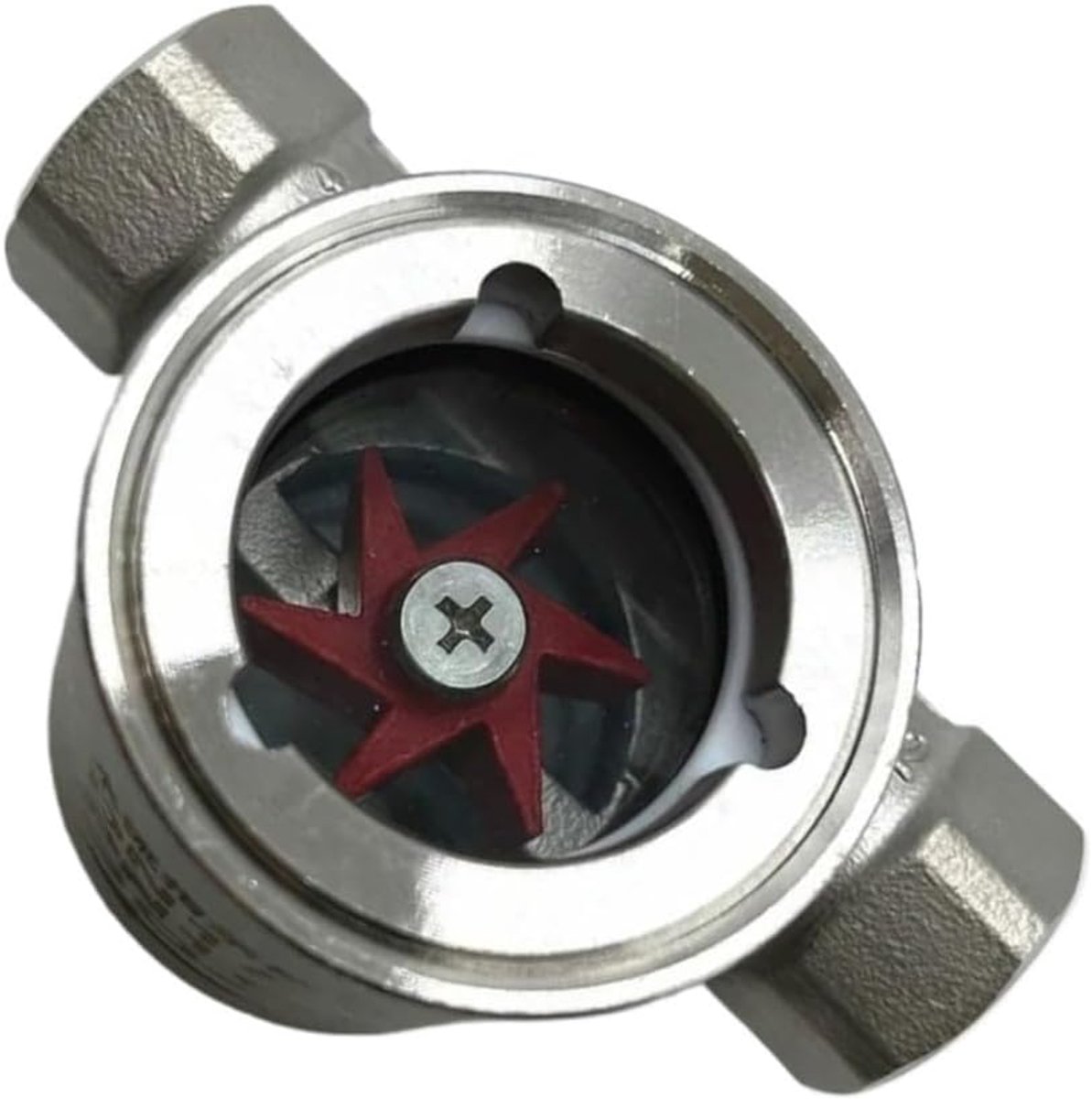 Roestvrijstalen Kijkglas - Stroomindicator - Vloeistofstroming Monitoren - Met Waaiermechanisme - Tot 1" Maat - Zilverkleurig
