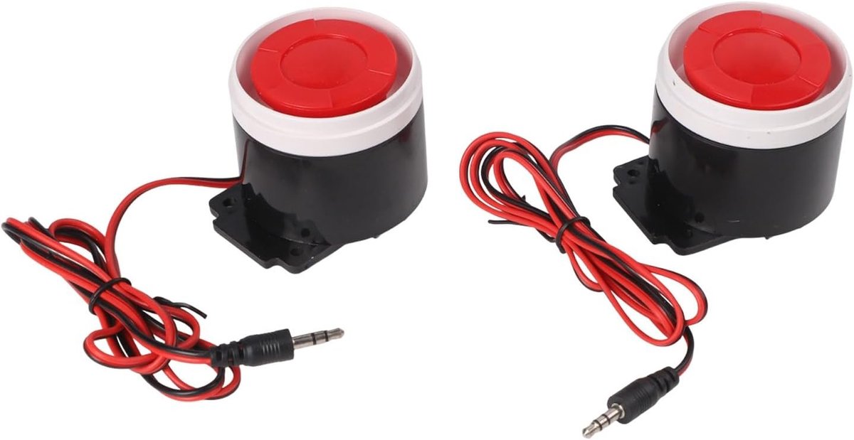 Bedrade Binnensirene - Alarm Zoemer - Huisbeveiliging - 120dB Output - 2-Pack - Wit