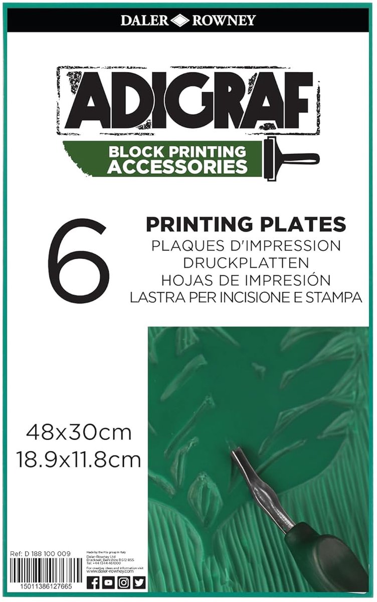 Lino Platen - Printmateriaal - Blokdruk Maken - Extra Groot - 48 x 30 cm - Onbekend