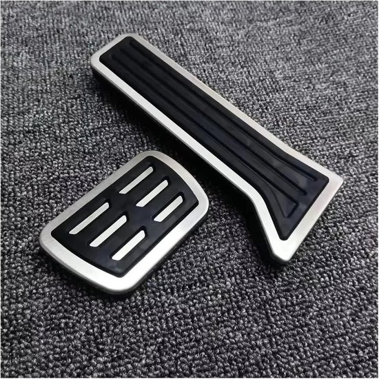 Auto Pedaalhoezen - Antislip Voetpedaal - Verbeterde Grip - Roestvrij Staal - 200 g - Zilver Zwart — afbeelding 2