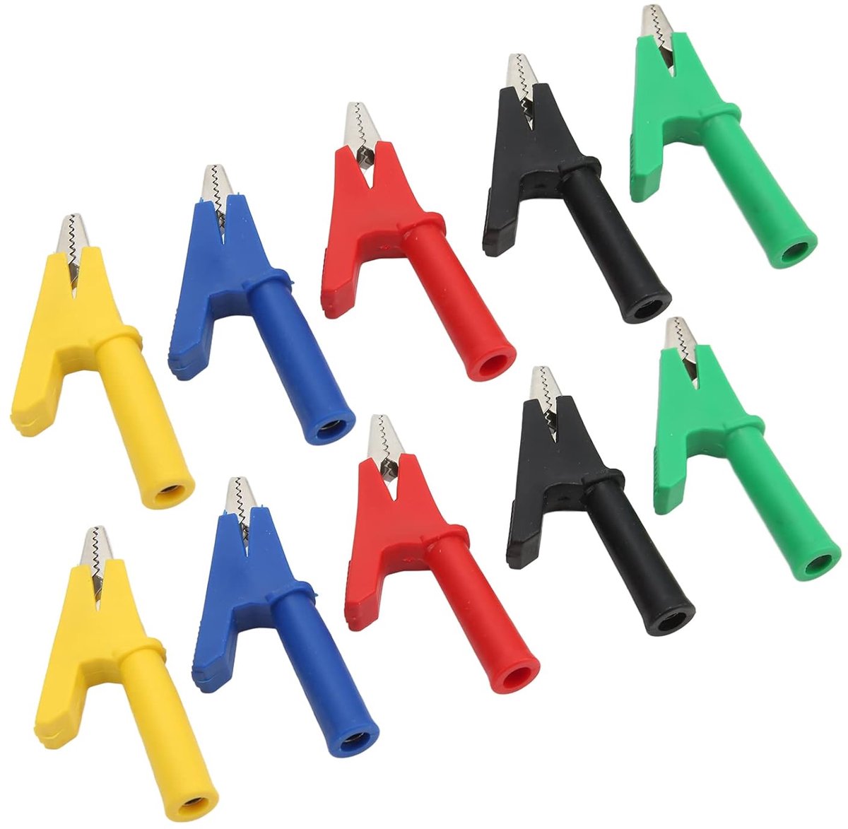 Veelzijdige en Betrouwbare Geïsoleerde Testklemmen met Krokodillenklem voor Nauwkeurige Metingen - 4 mm Aansluiting en 10 mm Opening in Meerkleurig