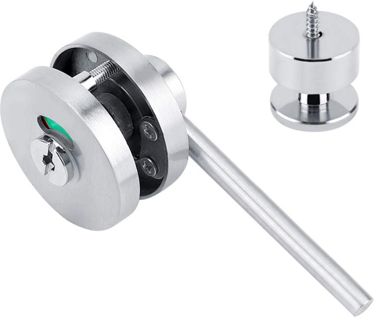 Indicator Deurslot - Privacy Slot - Openbaar Gebruik - Zinklegering - 11 x 7 x 6.5 cm - Zilver