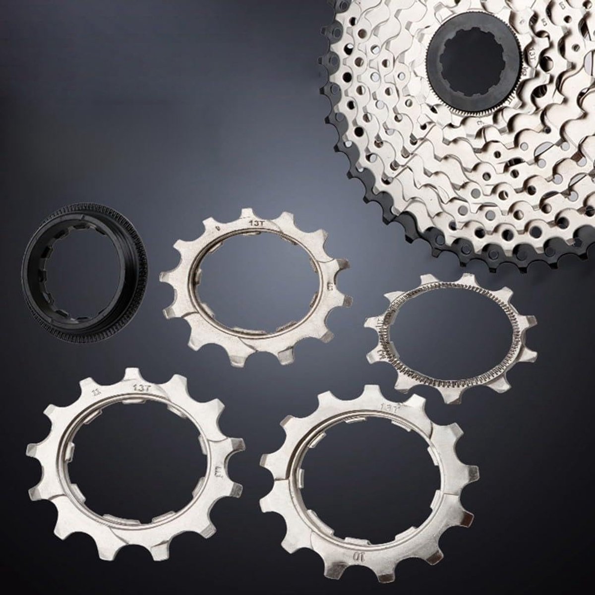 Fiets Cassette Tandwiel - Vrijloop Onderdeel - Fietsen Onderhoud - Smal Breed Tand Ontwerp - 11-13T - Zilverkleurig
