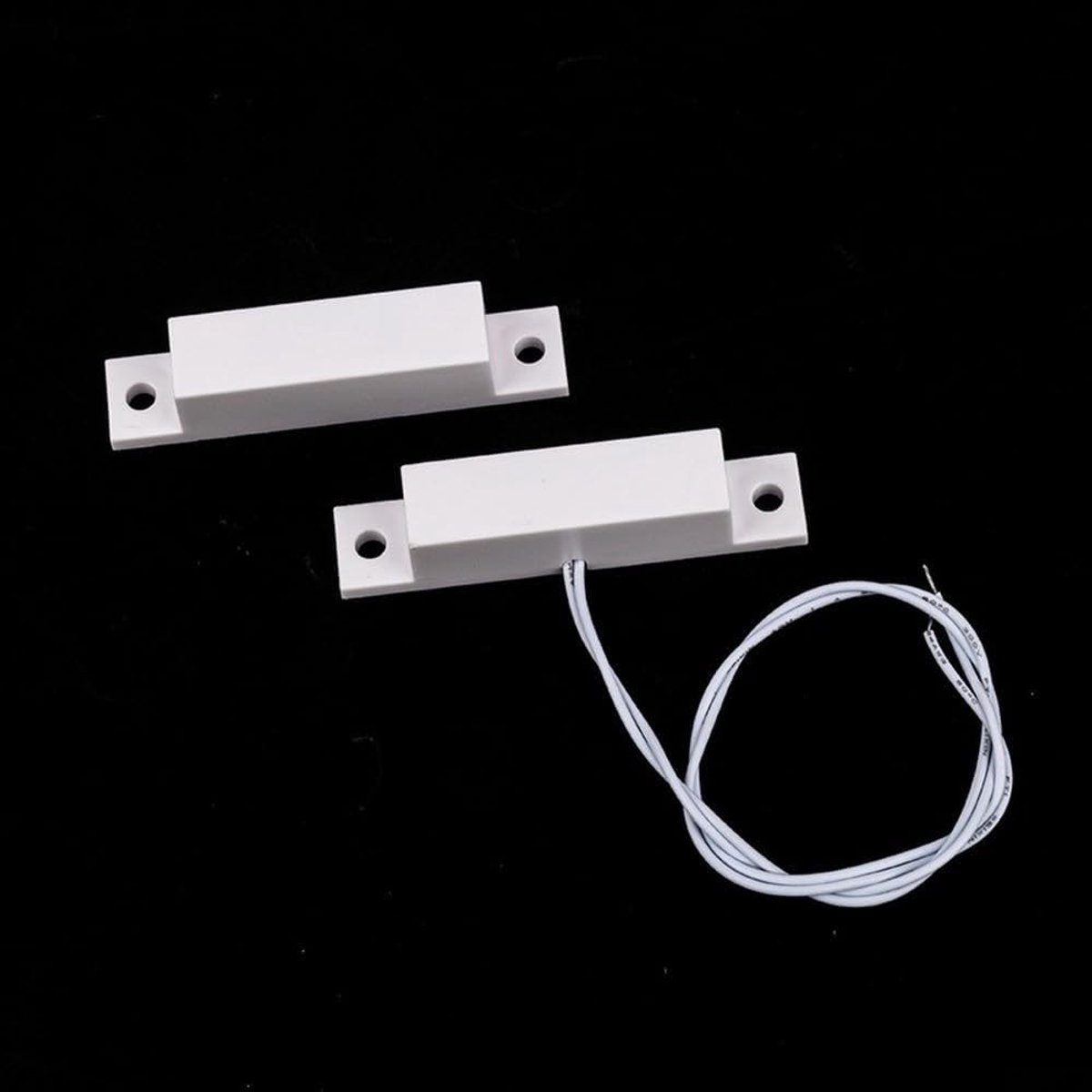 Bedrade Deursensor - Magnetische Contacten - Huisbeveiliging - Betrouwbaar Bekabeld - 6 stuks - Witbruin