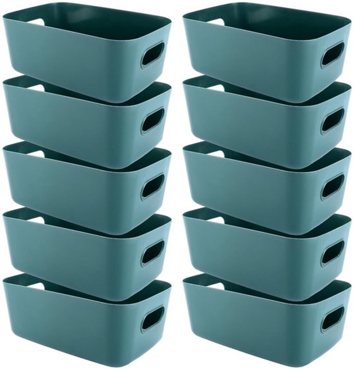 Zeynomax - Plastic Storage Box - Opbergmand - Ruimtebesparend - Navy Blue