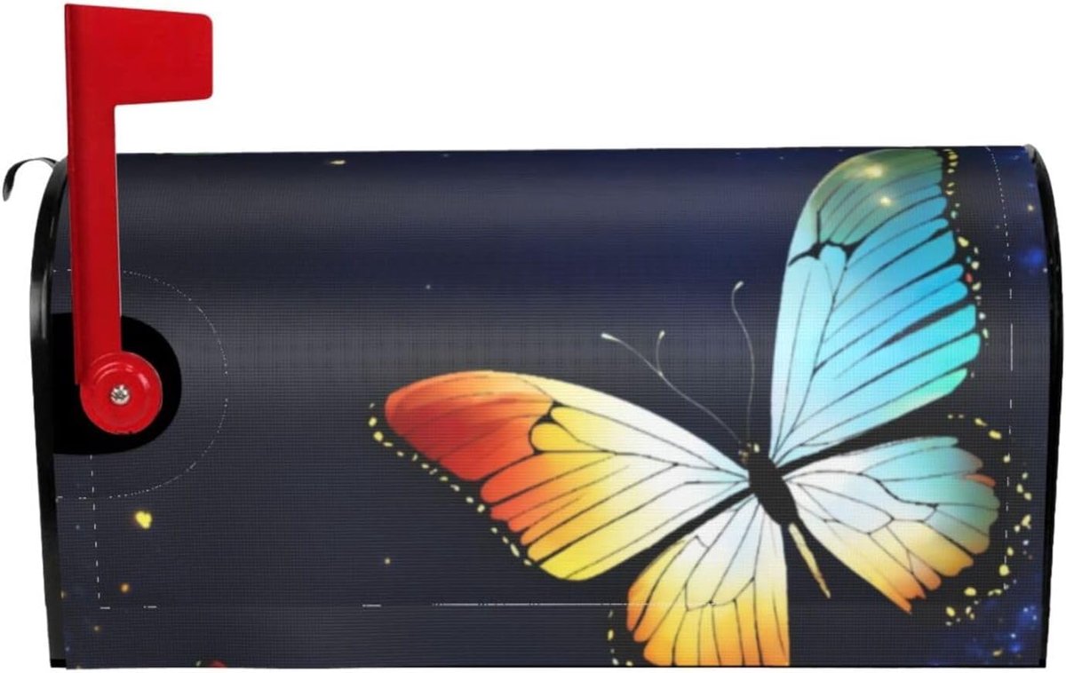 Brievenbus Covers - Decoratie Wraps - Tuin Decoratie - Magnetische Bevestiging - 2 Maten Beschikbaar - Zwart