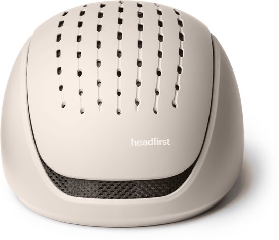 headfirst Echo Pro fietshelm met LED remlicht - Beige - M/L (55-61 cm) - SafeFit aanpasbare fietshelm voor e-bike, stadsfiets, step & skate - magnetische sluiting — afbeelding 2