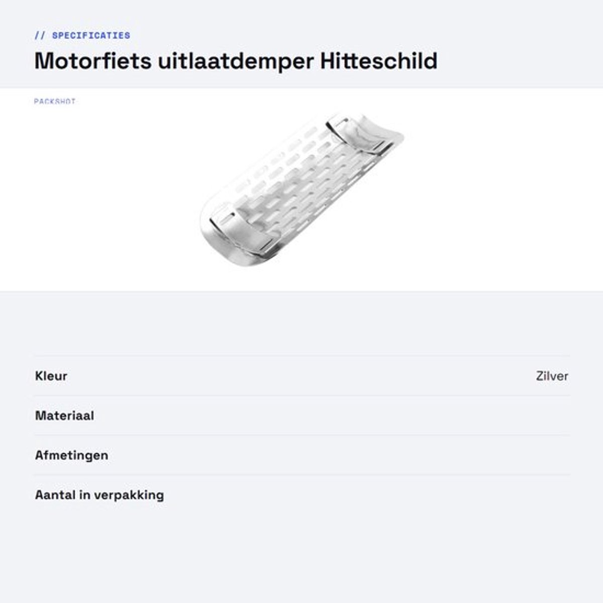 Dailygoods- Uitlaatdemper Universeel - Hitteschild Roestvrij Staal - Verstelbare