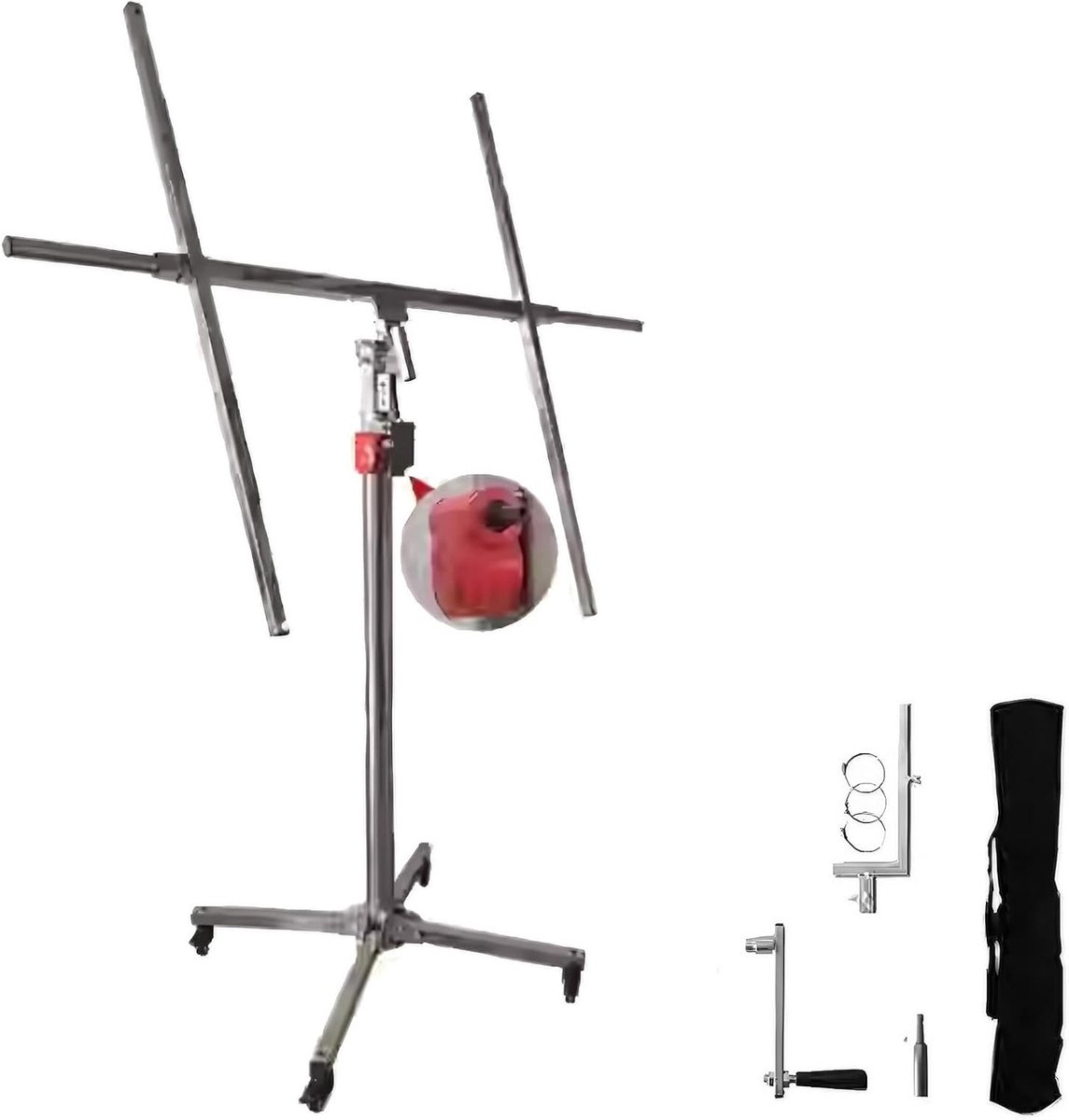 Gipsplaatlift - Plafondpaneel hijs - Plafond Installatie - 360° Verstelbaar - Max 3.7m - Metaal