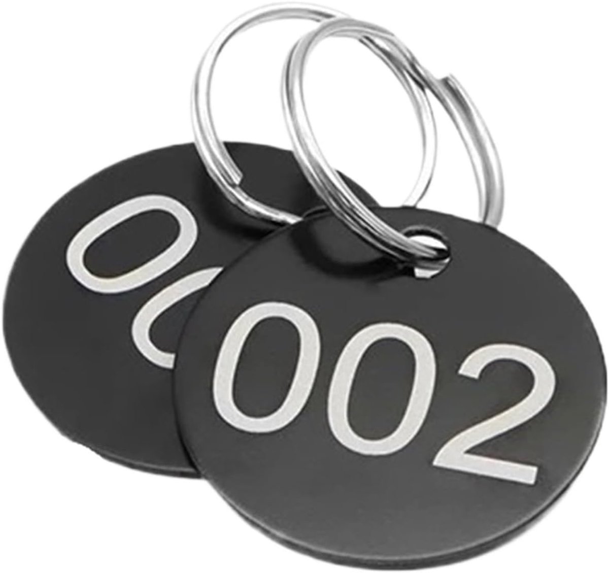 Ronde aluminium borden - Identificatie plaatjes - Voorwerpen markeren - Gestanste metalen plaat - 30 mm - Zwart