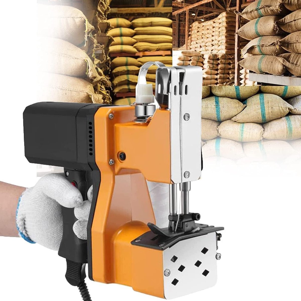 Elektrische Naaimachine - Handtas Stitcher - Zakken Sluiten - Dubbele Modi - 21 cm - Zilver