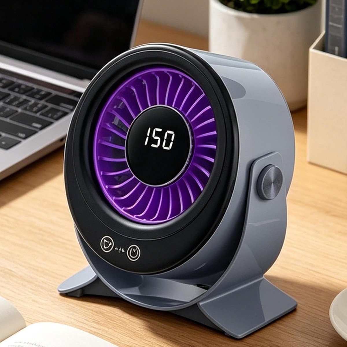Airco - Mobiele airco - ventilator - fan - aircooler - airco zonder afvoerslang - airconditioning - 150 snelheden - voor slaapkamer, eetkamer, studentenkamer, computerbureau, studenten - zwart – foto 3