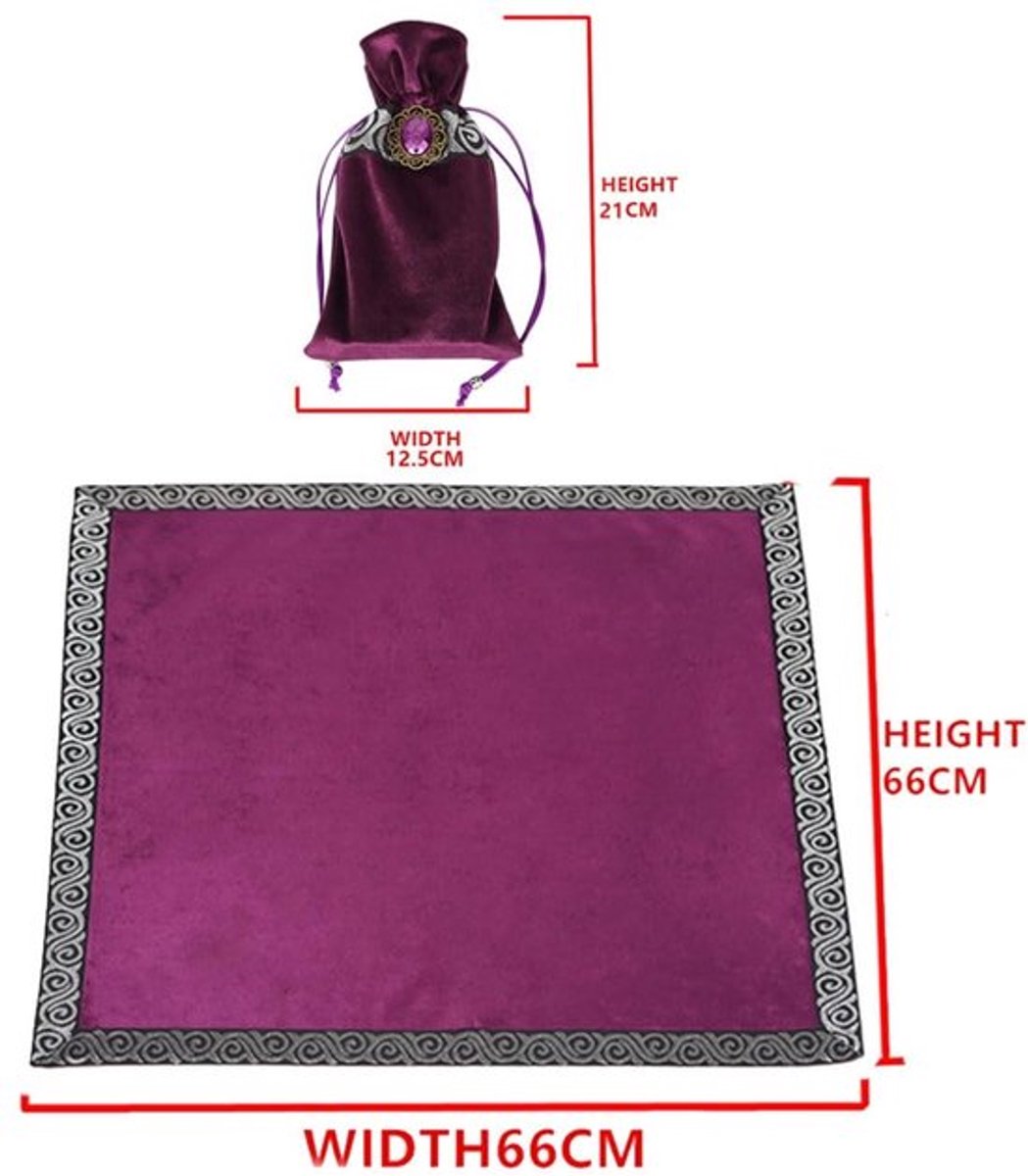 Tarot tafelkleed set - groene velveteenzetter