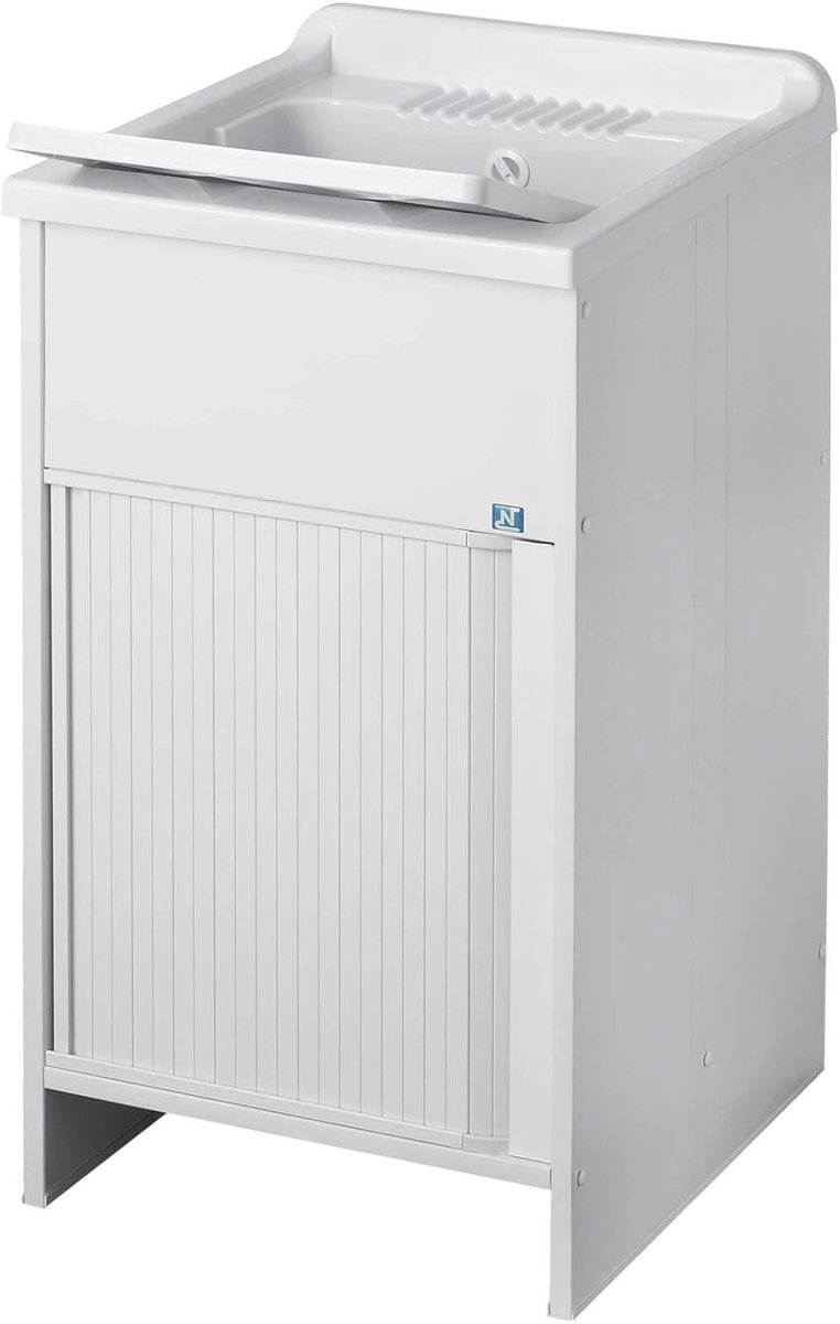 Wastafel Wit - Wasbak Buiten - Vochtige Ruimtes - Waterdicht PVC Meubel - 50 x 50 x 85 cm - Wit