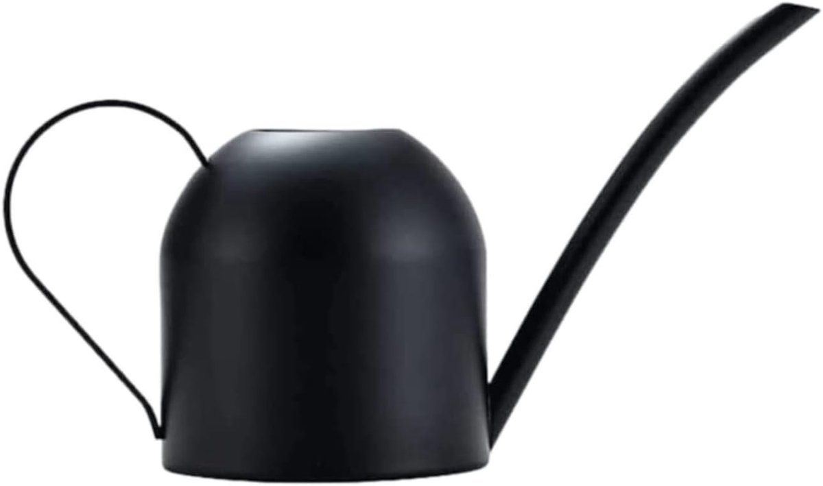 Roestvrijstalen Gieter - Moderne Gieter - Planten Water Geven - Extra Lange Tuit - 450ml Capaciteit - Zwart