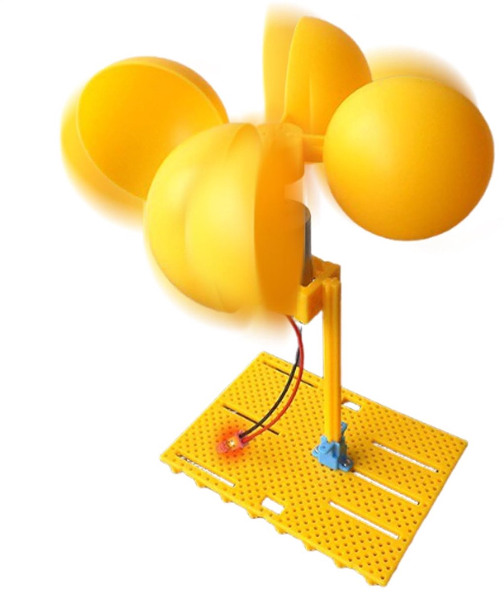 Windturbine Set - Educatieve Kit - Energie Experimenten - Stille Rotor - 18 x 18 x 10 cm - Grijs
