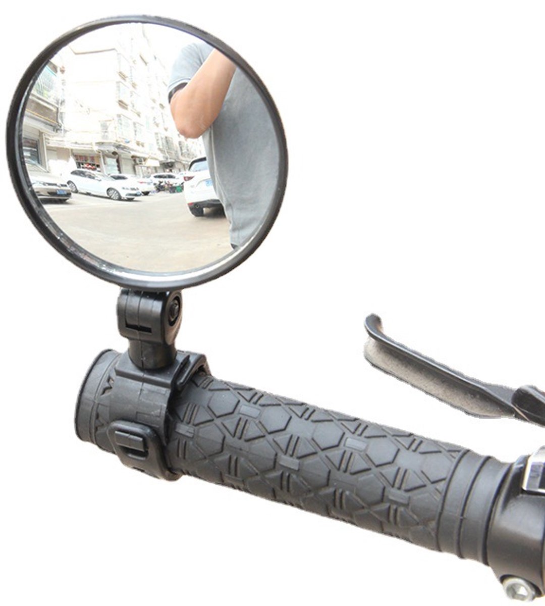 Fietsspiegel - Spiegel voor fiets - Achteruitkijkspiegel - Stuurspiegel - Bike mirror - Spiegeltje - Veilig fietsen - Fietsveiligheid - Verstelbaar - 5 cm diameter - Jonyx
