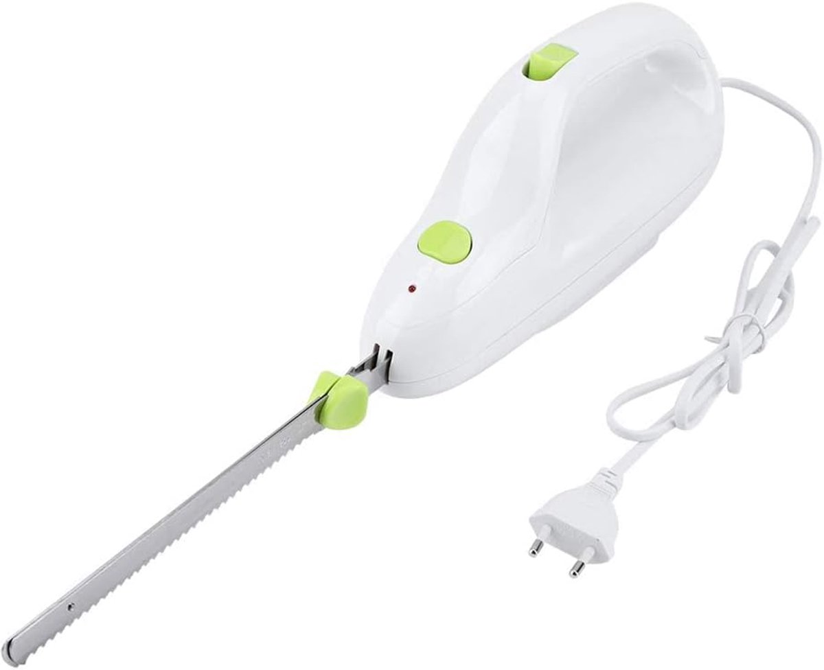 SnelShoppen - Elektrisch Broodmes - Snijmachine voor Bevroren Vlees - Krachtige 110 Watt Motor - Dubbele Schakelaar - RVS Dubbelblad - Ideaal voor Bro