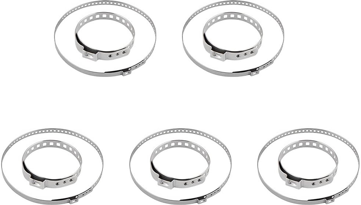 Dailygoods- Klemklem 10 Stuks - Roestvrij Staal - Verstelbare Slangklemmen - Kleine/Grote Klemmen - Universeel - Corrosiebestendig - Slangklem