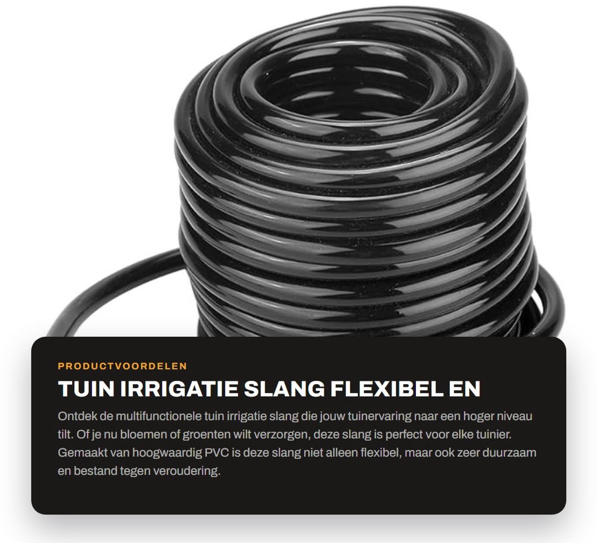 Dailygoods- Tuinslang 30 Meter - Tuinslang Flexibel - Tuinslanghouder - Tuinslang met Haspel - Tuinslang Koppelingen - Hoogwaardige PVC kunststof - Irrigatieslang
